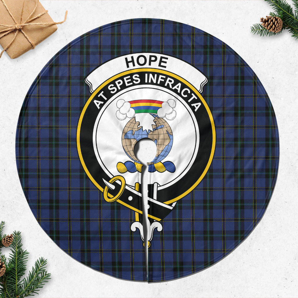 Hope (Vere-Weir) Tartan Christmas Tree Skirt with Family Crest - Tartanvibesclothing