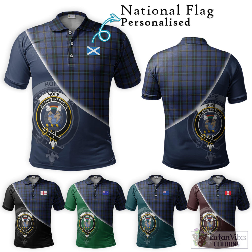 Hope (Vere - Weir) Tartan Polo Shirt with Personalised National Flag and Family Crest Half Style Maroon - Tartanvibesclothing Shop