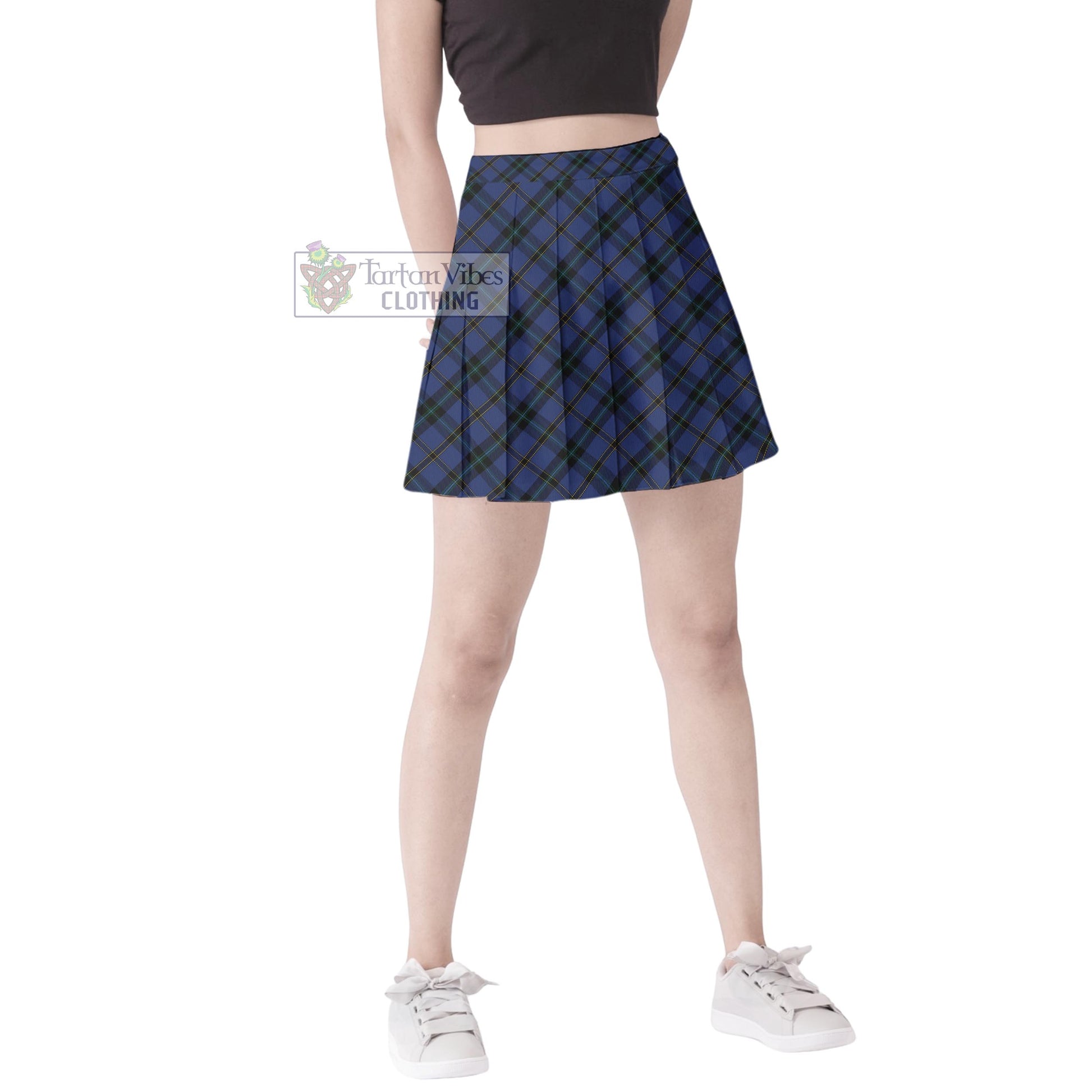 Tartan Vibes Clothing Hope (Vere-Weir) Tartan Women's Plated Mini Skirt