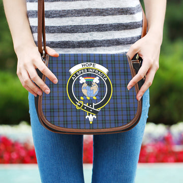 Hope (Vere-Weir) Tartan Saddle Bag with Family Crest