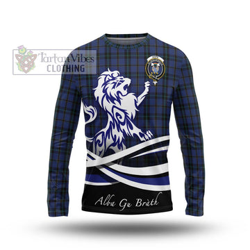 Hope (Vere - Weir) Tartan Long Sleeve T-Shirt with Alba Gu Brath Regal Lion Emblem