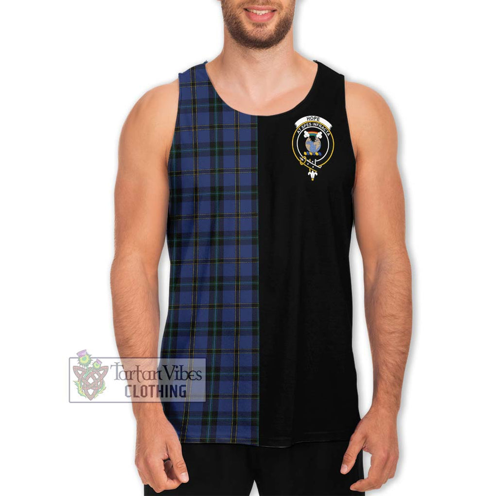 Hope (Vere - Weir) Tartan Men's Tank Top with Family Crest and Half Of Me Style Men - Tartanvibesclothing Shop