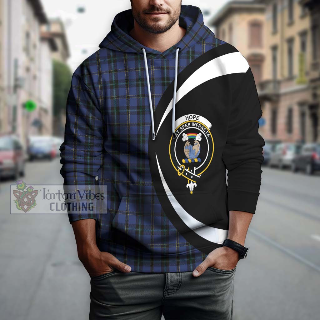 Tartan Vibes Clothing Hope (Vere - Weir) Tartan Hoodie with Family Crest Circle Style