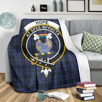 Hope (Vere-Weir) Tartan Blanket with Family Crest