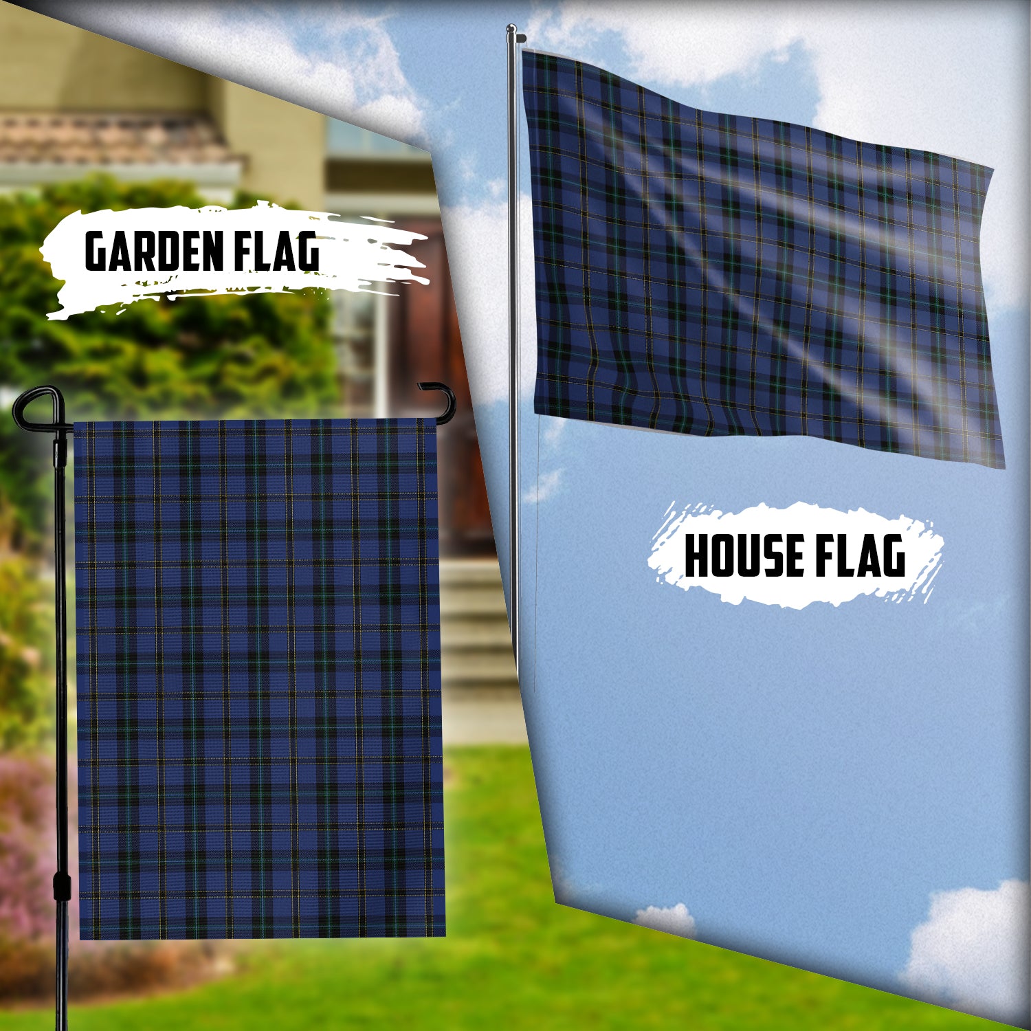 Hope (Vere-Weir) Tartan Flag Garden Flag (Vertical) - Tartan Vibes Clothing