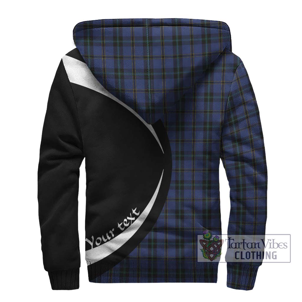 Hope (Vere - Weir) Tartan Sherpa Hoodie with Family Crest Circle Style - Tartan Vibes Clothing