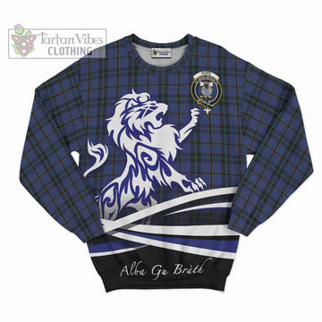 Hope (Vere - Weir) Tartan Sweatshirt with Alba Gu Brath Regal Lion Emblem