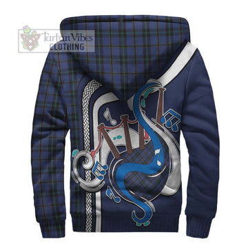 Hope (Vere - Weir) Tartan Sherpa Hoodie with Epic Bagpipe Style