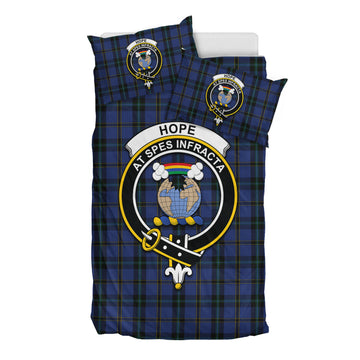 Hope (Vere-Weir) Tartan Bedding Set with Family Crest