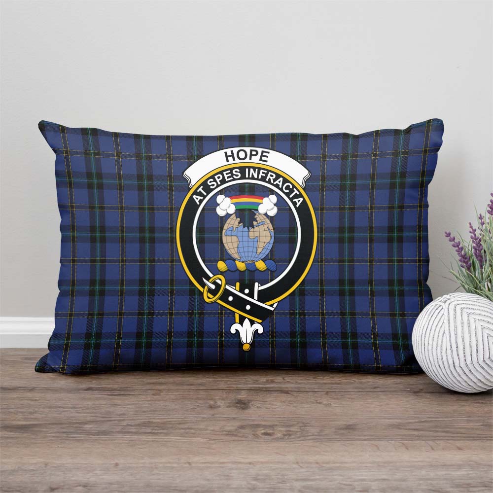 Hope (Vere-Weir) Tartan Pillow Cover with Family Crest Rectangle Pillow Cover - Tartanvibesclothing