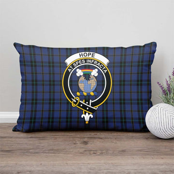 Hope (Vere-Weir) Tartan Pillow Cover with Family Crest