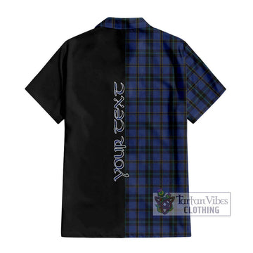 Hope (Vere - Weir) Tartan Short Sleeve Button Shirt with Family Crest and Half Of Me Style