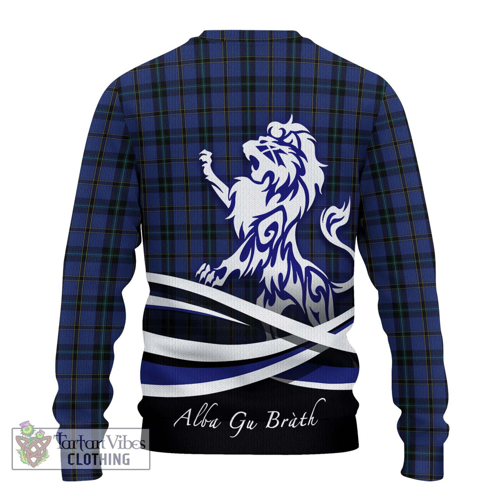 Hope (Vere - Weir) Tartan Knitted Sweater with Alba Gu Brath Regal Lion Emblem - Tartanvibesclothing Shop