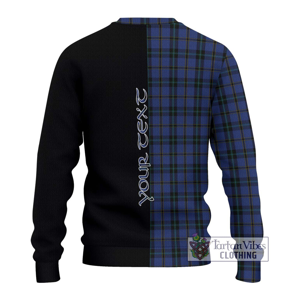 Hope (Vere - Weir) Tartan Knitted Sweater with Family Crest and Half Of Me Style - Tartanvibesclothing Shop