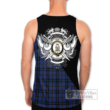 Hope (Vere - Weir) Tartan Men's Tank Top with Family Crest and Military Logo Style