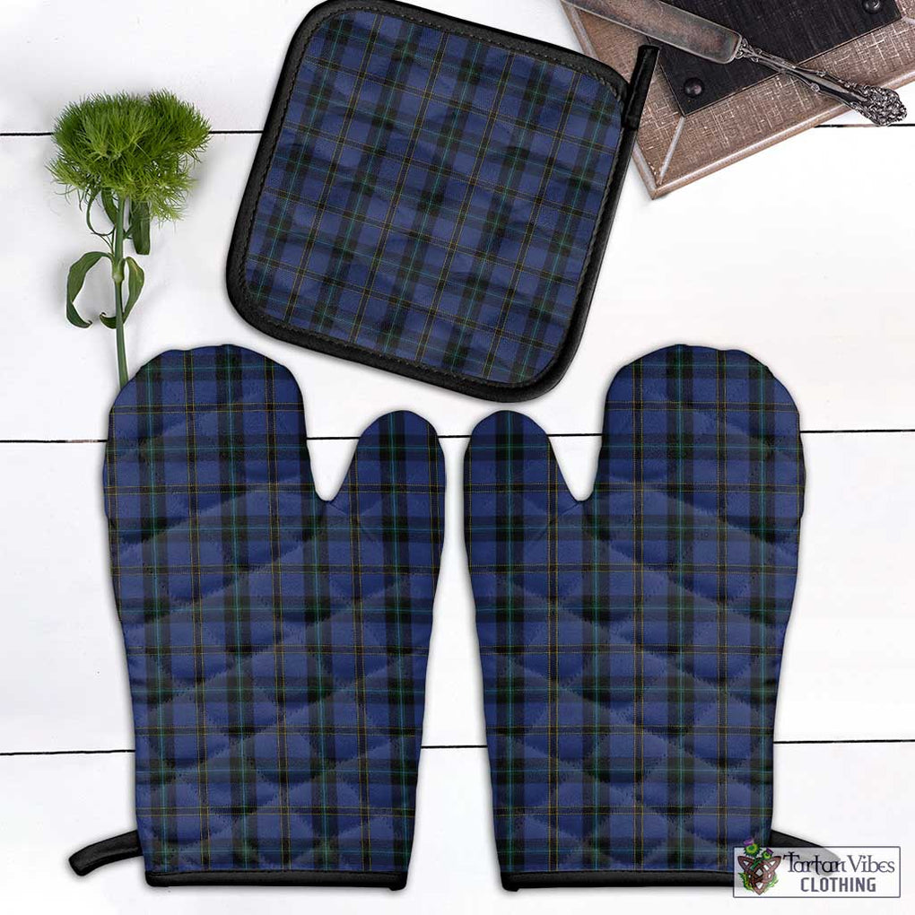 Hope (Vere-Weir) Tartan Combo Oven Mitt & Pot-Holder Combo 1 Oven Mitt & 1 Pot-Holder Black - Tartan Vibes Clothing