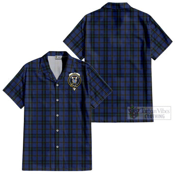 Hope (Vere - Weir) Tartan Cotton Hawaiian Shirt with Family Crest