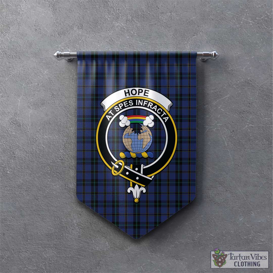 Tartan Vibes Clothing Hope (Vere-Weir) Tartan Gonfalon, Tartan Banner with Family Crest