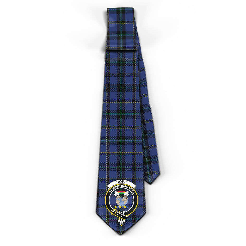 Hope (Vere-Weir) Tartan Classic Necktie with Family Crest - Tartan Vibes Clothing