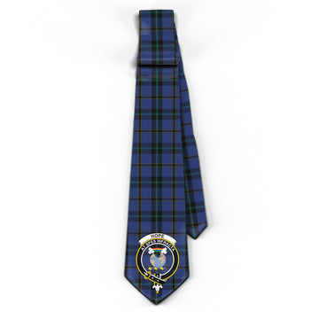 Hope (Vere-Weir) Tartan Classic Necktie with Family Crest