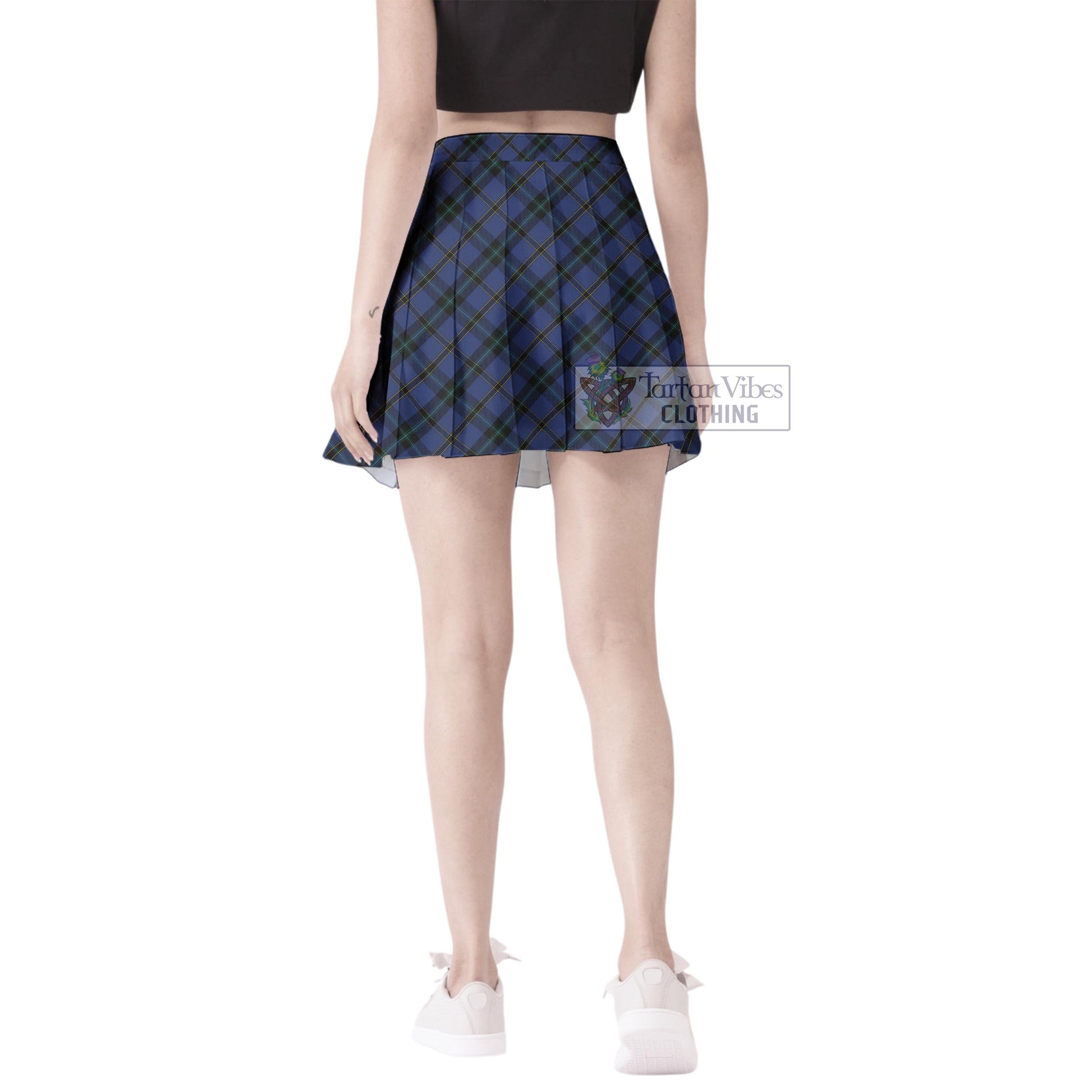 Tartan Vibes Clothing Hope (Vere-Weir) Tartan Women's Plated Mini Skirt