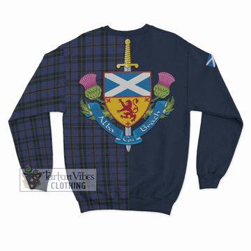 Hope (Vere - Weir) Tartan Sweatshirt Alba with Scottish Lion Royal Arm Half Style