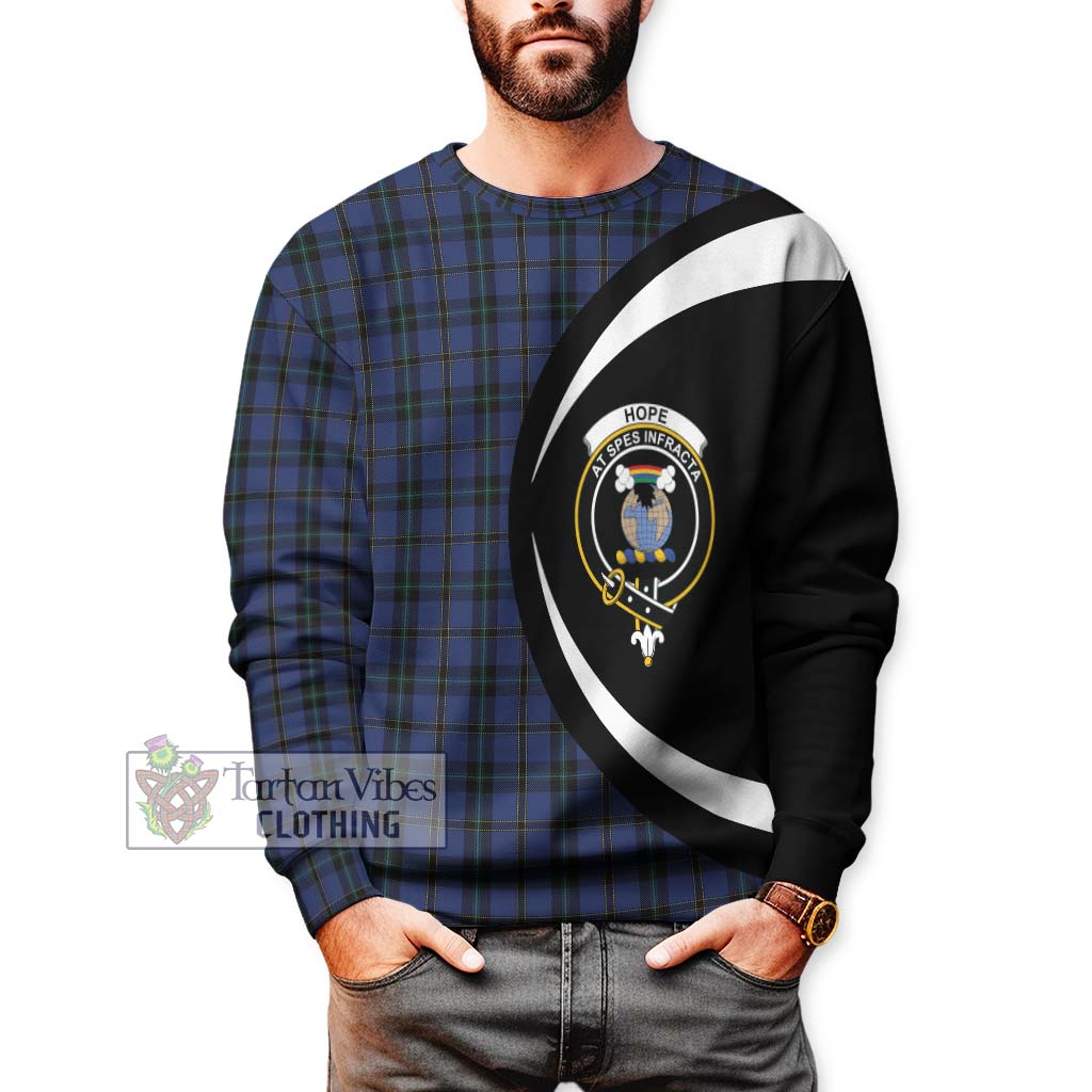 Hope (Vere - Weir) Tartan Sweatshirt with Family Crest Circle Style - Tartan Vibes Clothing