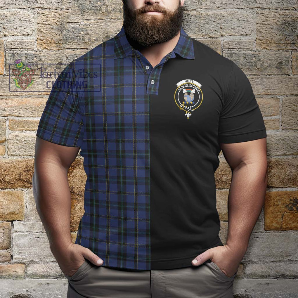 Hope (Vere - Weir) Tartan Polo Shirt with Family Crest and Half Of Me Style - Tartanvibesclothing Shop