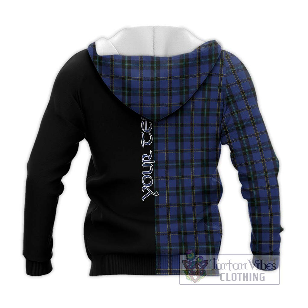 Hope (Vere - Weir) Tartan Knitted Hoodie with Family Crest and Half Of Me Style - Tartanvibesclothing Shop