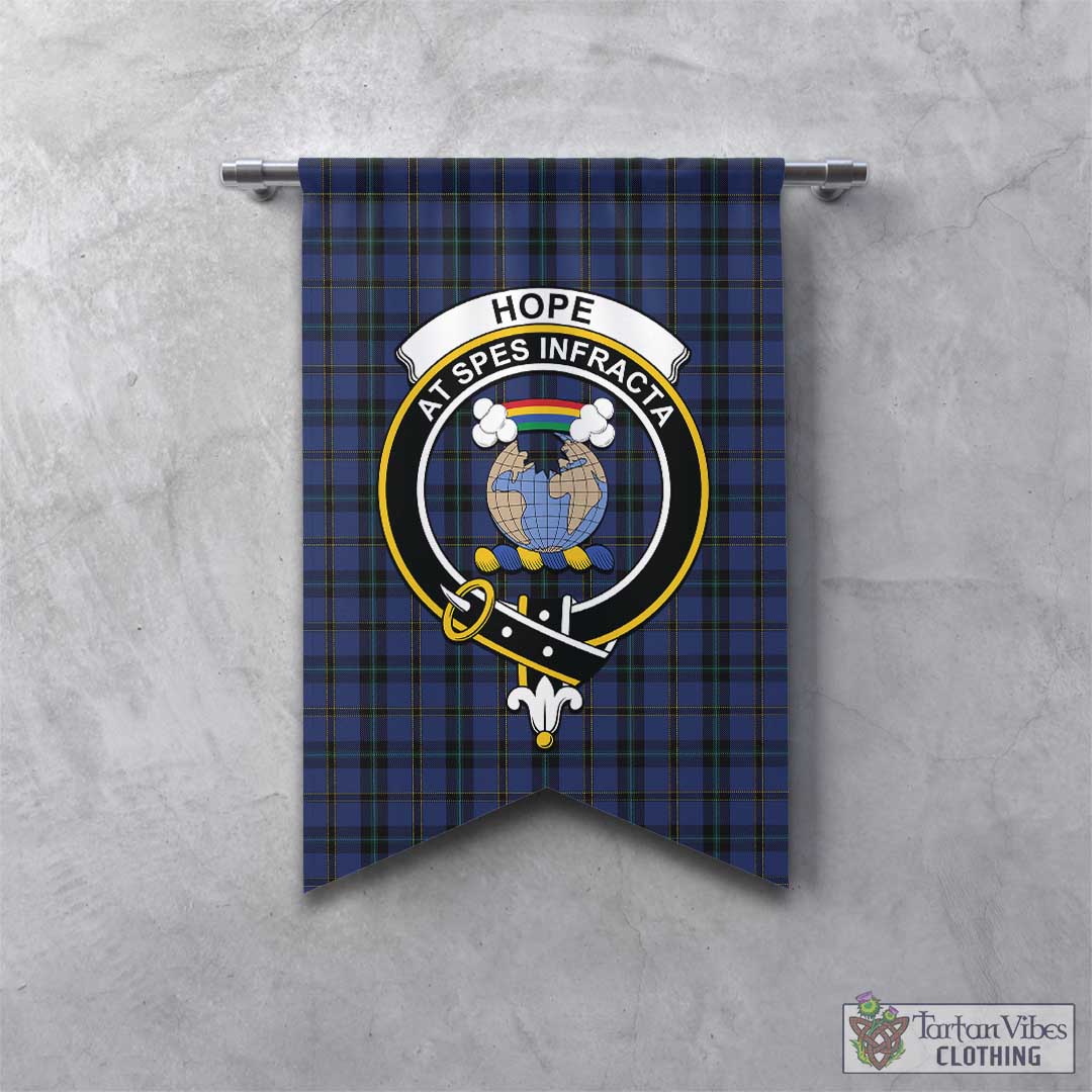 Tartan Vibes Clothing Hope (Vere-Weir) Tartan Gonfalon, Tartan Banner with Family Crest