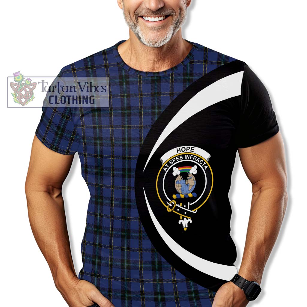 Tartan Vibes Clothing Hope (Vere - Weir) Tartan T-Shirt with Family Crest Circle Style