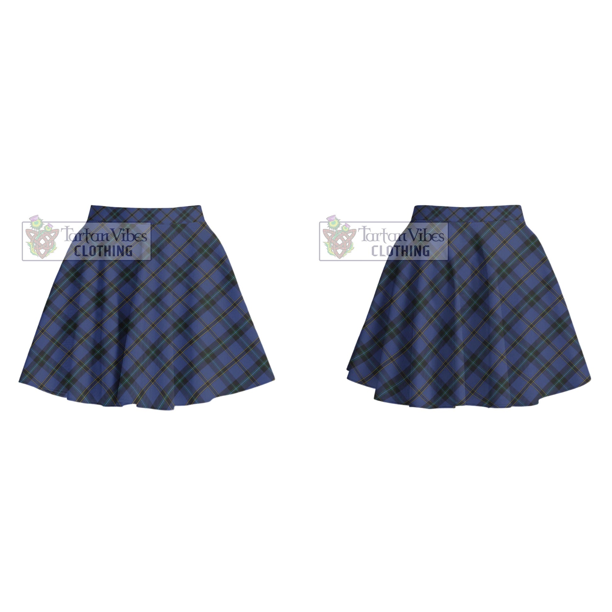 Tartan Vibes Clothing Hope (Vere-Weir) Tartan Women's Plated Mini Skirt