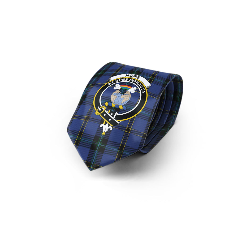 Hope (Vere-Weir) Tartan Classic Necktie with Family Crest - Tartan Vibes Clothing