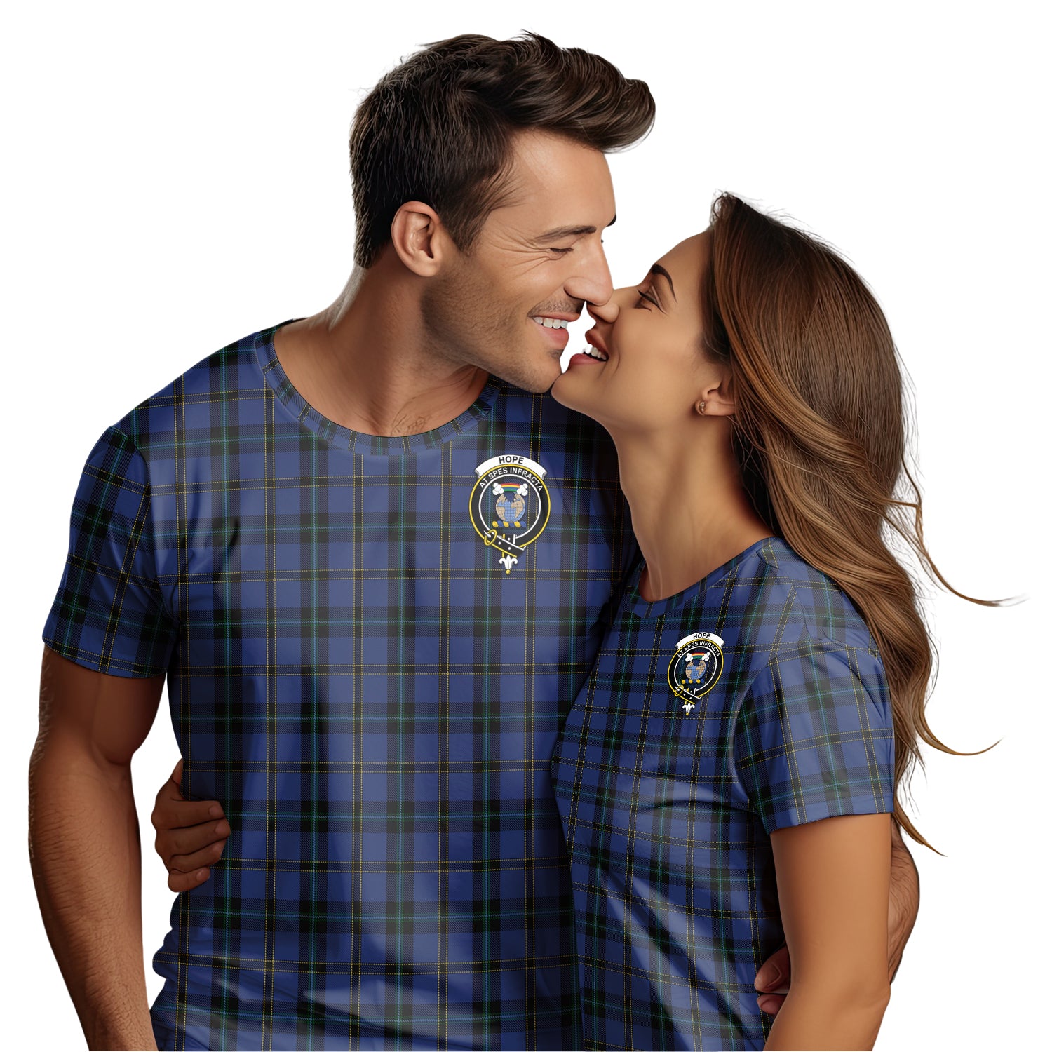 Hope (Vere-Weir) Tartan T-Shirt with Family Crest - Tartan Vibes Clothing