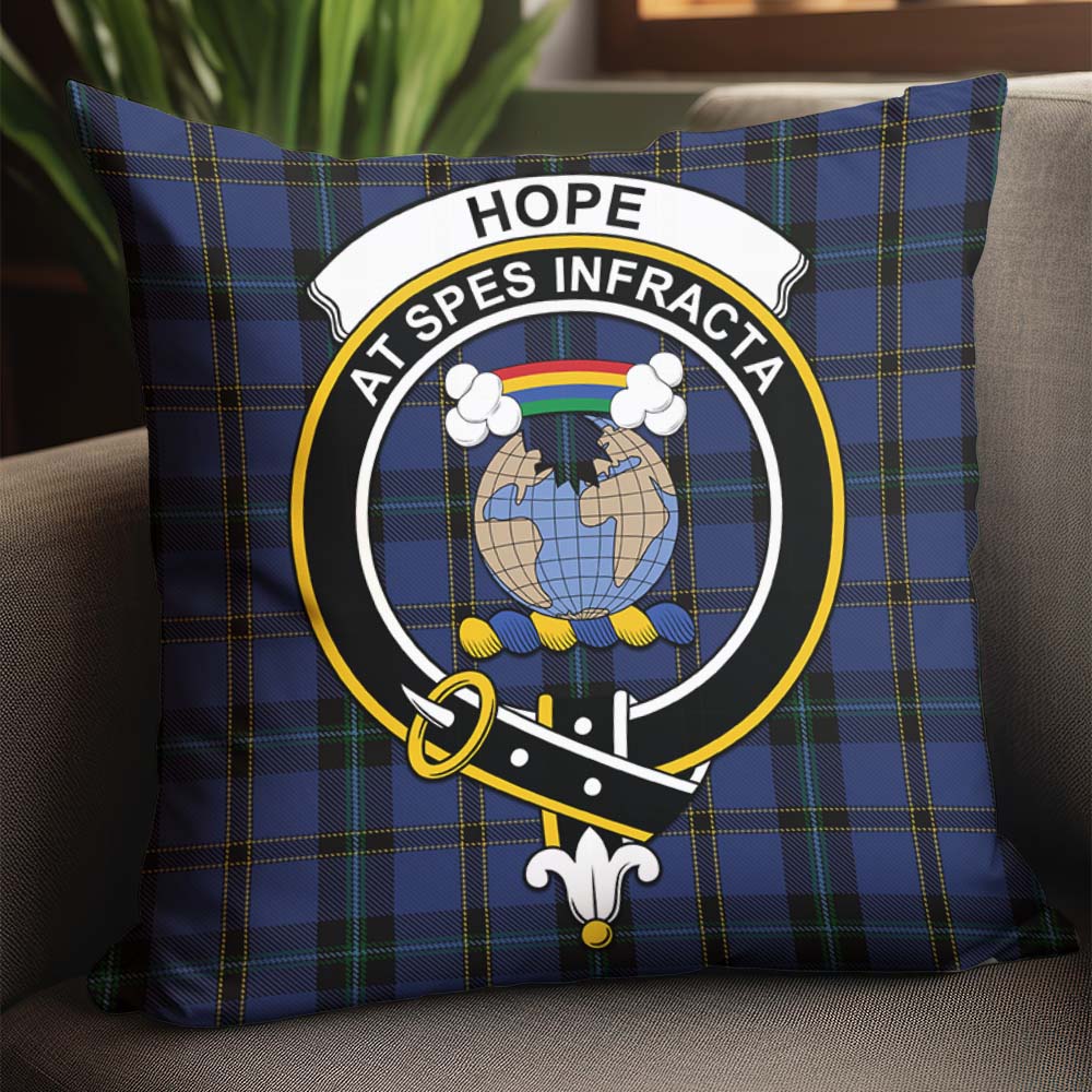 Hope (Vere-Weir) Tartan Pillow Cover with Family Crest - Tartanvibesclothing