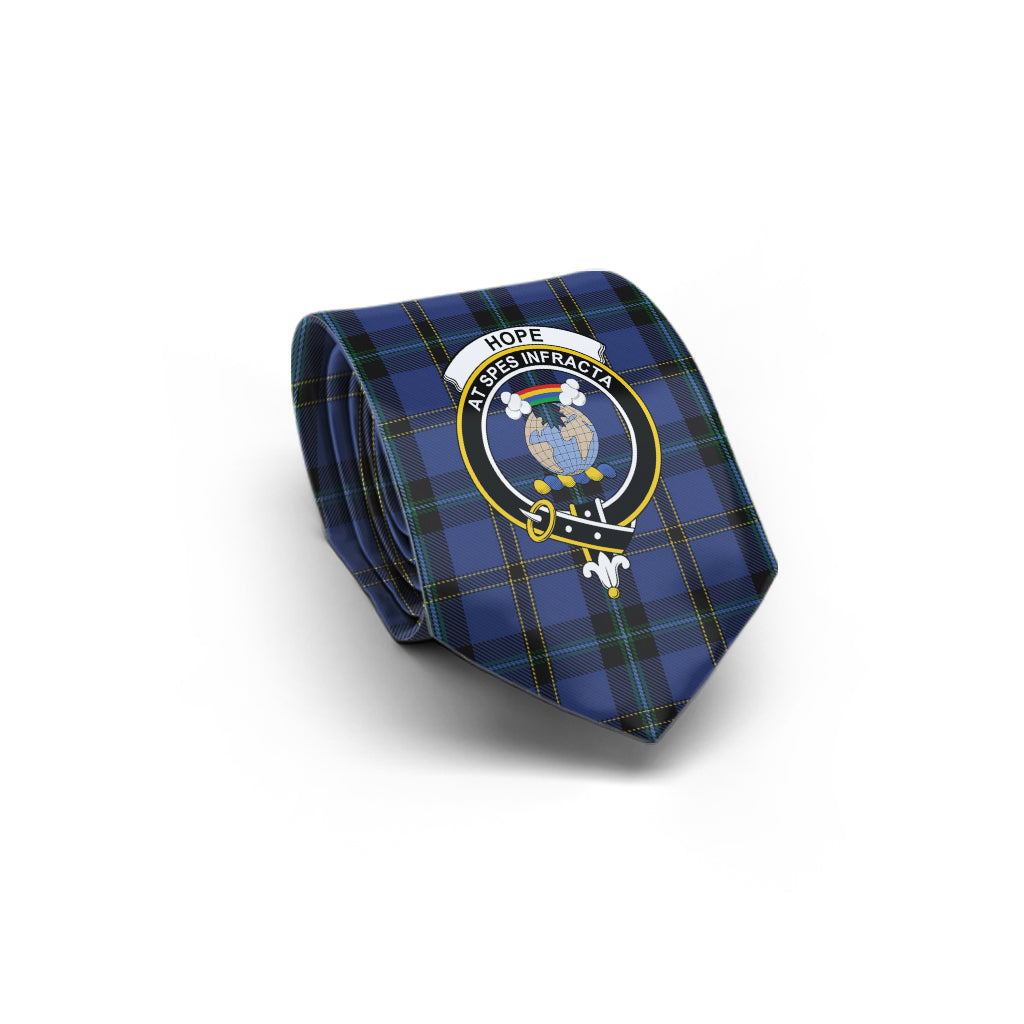 Hope (Vere-Weir) Tartan Classic Necktie with Family Crest - Tartan Vibes Clothing