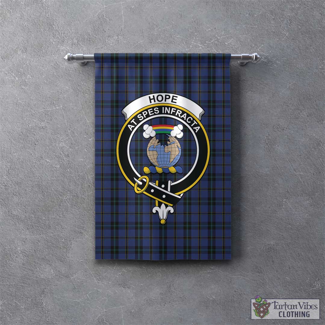 Tartan Vibes Clothing Hope (Vere-Weir) Tartan Gonfalon, Tartan Banner with Family Crest