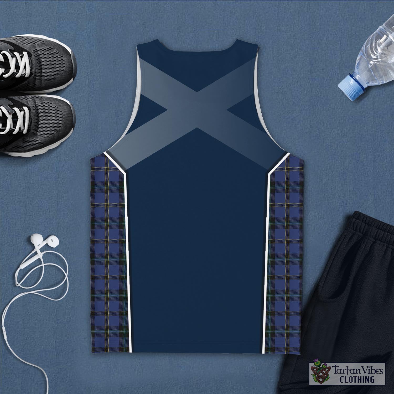 Tartan Vibes Clothing Hope (Vere-Weir) Tartan Men's Tanks Top with Family Crest and Scottish Thistle Vibes Sport Style