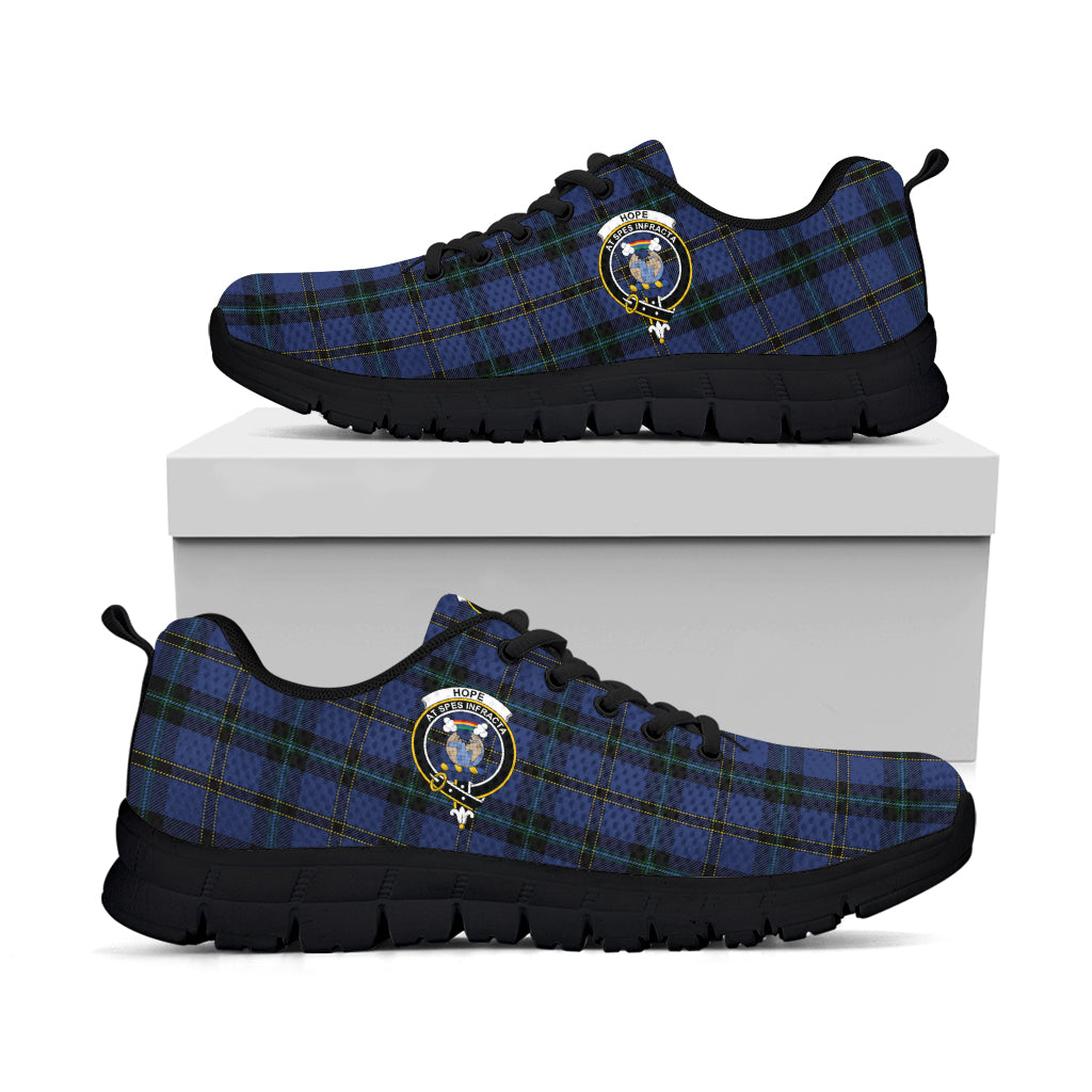 Hope (Vere-Weir) Tartan Sneakers with Family Crest - Tartan Vibes Clothing