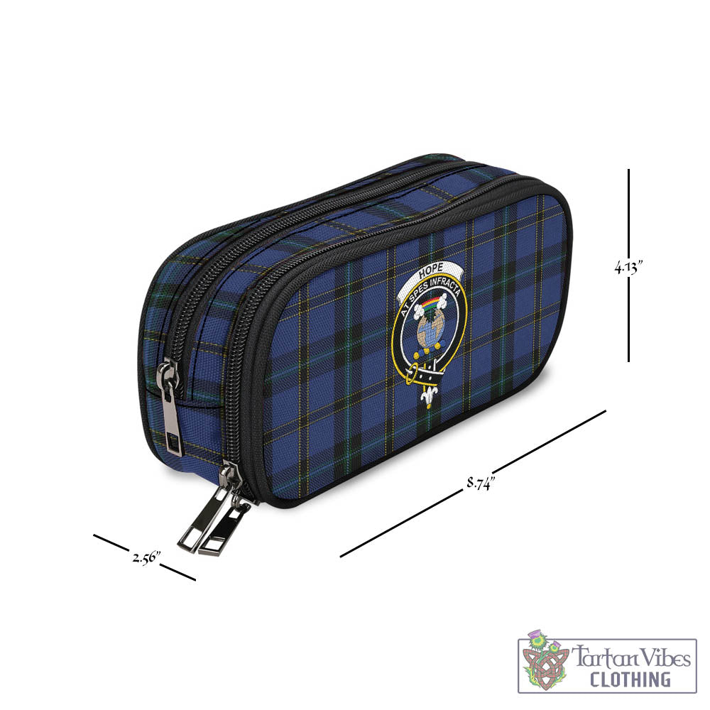 Tartan Vibes Clothing Hope (Vere-Weir) Tartan Pen and Pencil Case with Family Crest