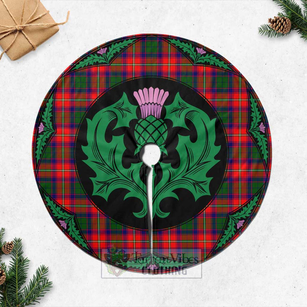 Tartan Vibes Clothing Hopkirk Tartan Christmas Tree Skirt Scottish Thistle Style