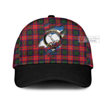 Hopkirk Tartan Classic Cap with Family Crest In Me Style