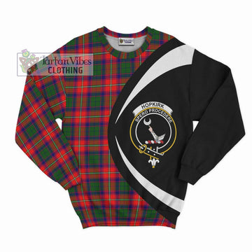 Hopkirk Tartan Sweatshirt with Family Crest Circle Style