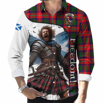 Hopkirk Crest Tartan Long Sleeve Button Shirt Inspired by the Freedom of Scottish Warrior