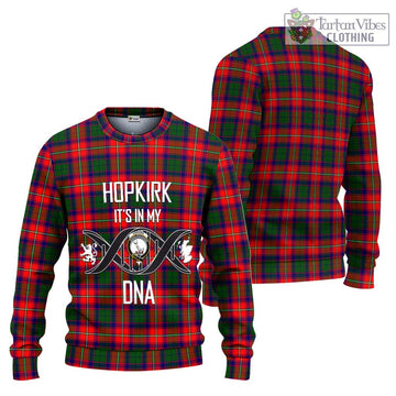 Hopkirk Tartan Ugly Sweater with Family Crest DNA In Me Style