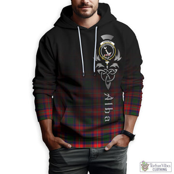 Hopkirk Tartan Hoodie Featuring Alba Gu Brath Family Crest Celtic Inspired