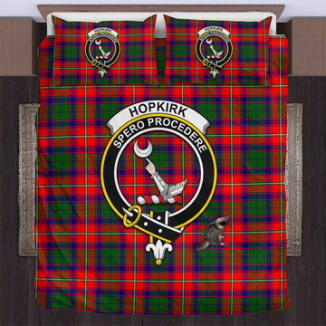 Hopkirk Tartan Bedding Set with Family Crest