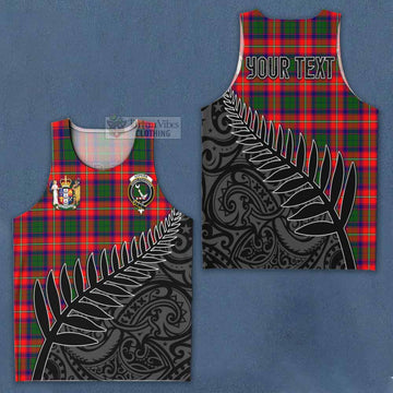 Hopkirk Crest Tartan Men's Tank Top with New Zealand Silver Fern Half Style