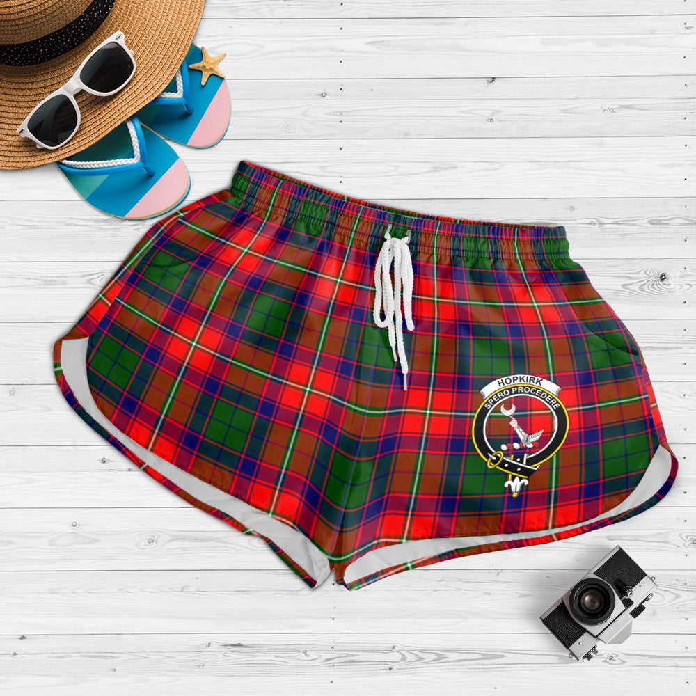 hopkirk-tartan-womens-shorts-with-family-crest