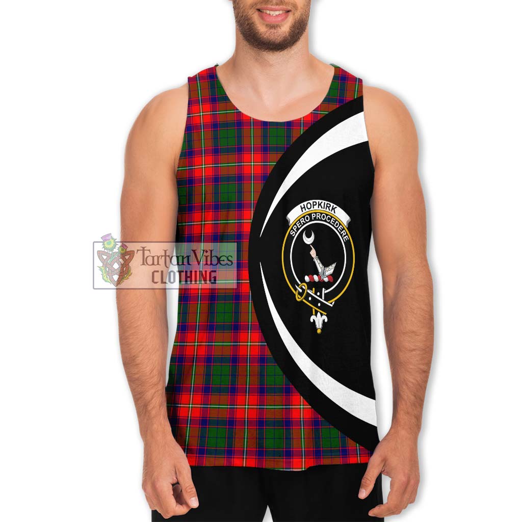 Hopkirk Tartan Men's Tank Top with Family Crest Circle Style Men - Tartan Vibes Clothing